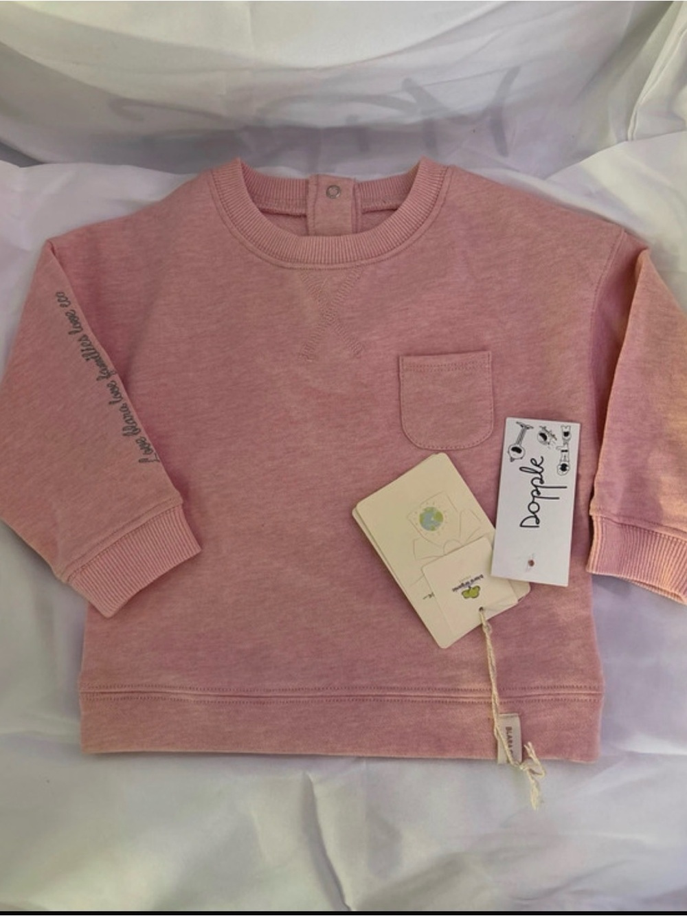 Boutique Kids Pink Organic Crewneck Sweatshirt